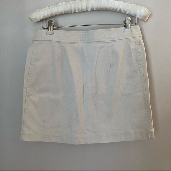 Gap Skirt Khaki Button Front Y2K Summer 2003 Pockets Neutral Trendy Casual - Picture 4 of 8